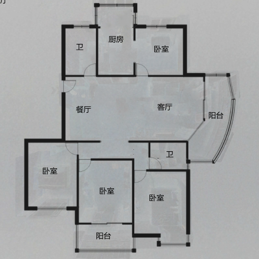 天安花园 4室2厅2卫 152m&sup2;