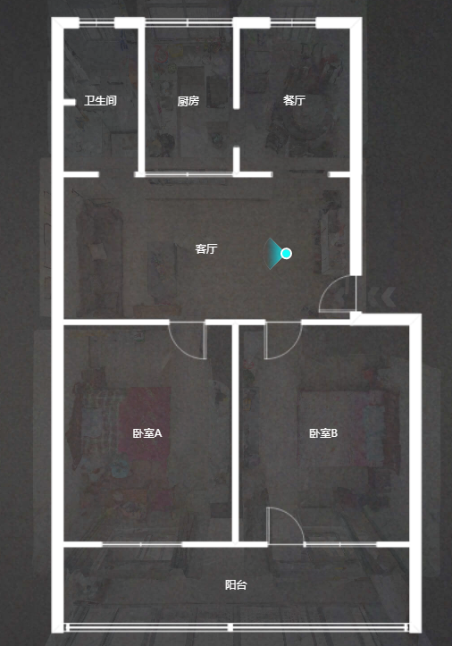 城中花园 3室2厅1卫 95m&sup2;
