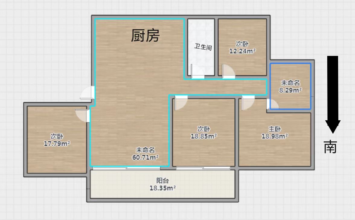 崇川星光域 4室2厅3卫 143.00m&sup2;