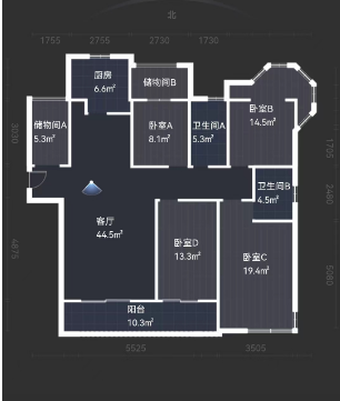 湖滨华庭 4室2厅2卫 168m&sup2;