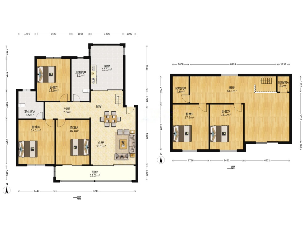 盛唐公寓 5室4厅3卫 245.00m&sup2;