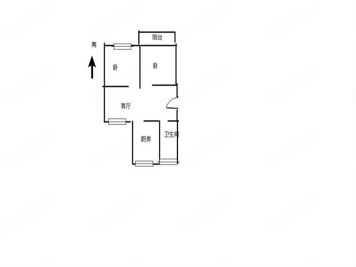 江景苑小区 2室1厅1卫 96m&sup2;