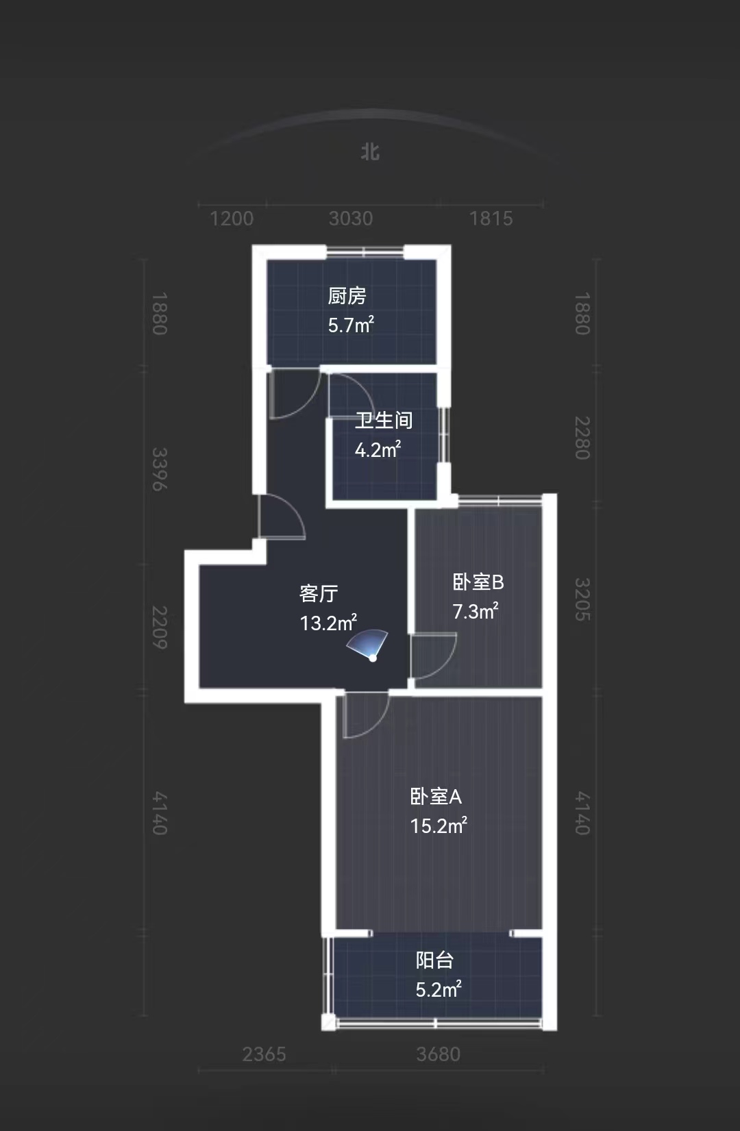 泰山公寓 2室1厅1卫 60m&sup2;