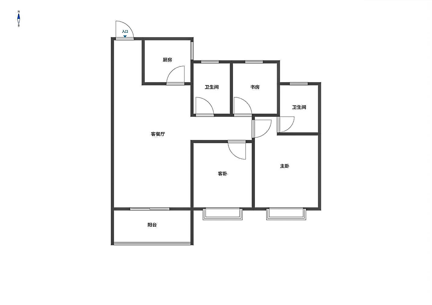 佳源都市 3室2厅2卫 97.69m&sup2;