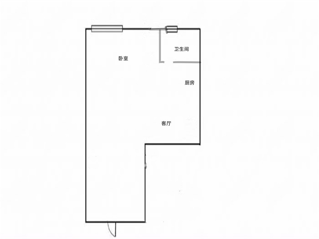 永和大厦 1室1厅1卫 30m²