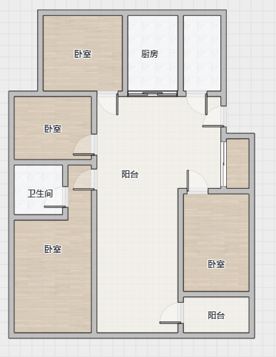 威美公寓 4室2厅2卫 150.00m&sup2;