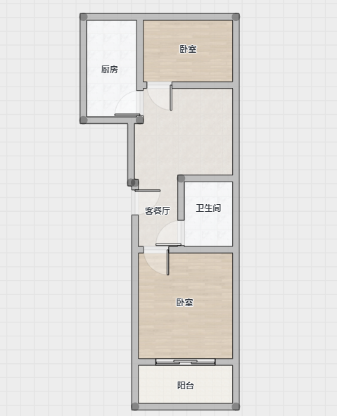 五一花苑西区 2室2厅1卫 68m&sup2;