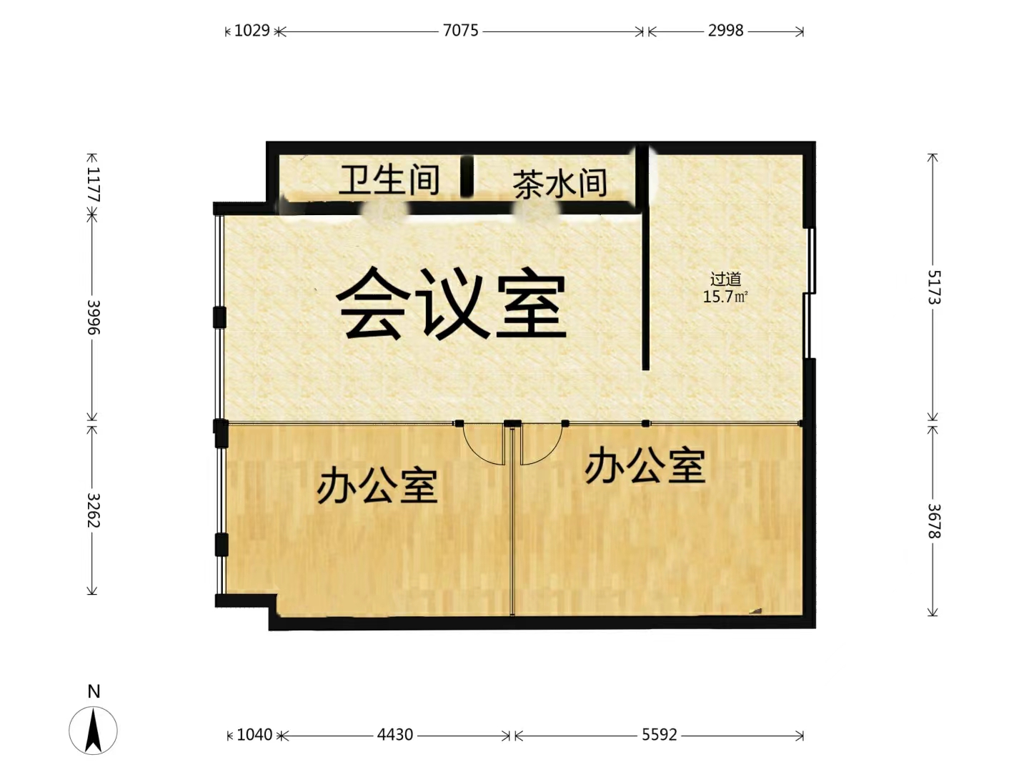 华强城 3室2厅1卫 126.50m&sup2;