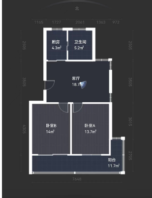 棉纺织新村 3室2厅1卫 78m&sup2;