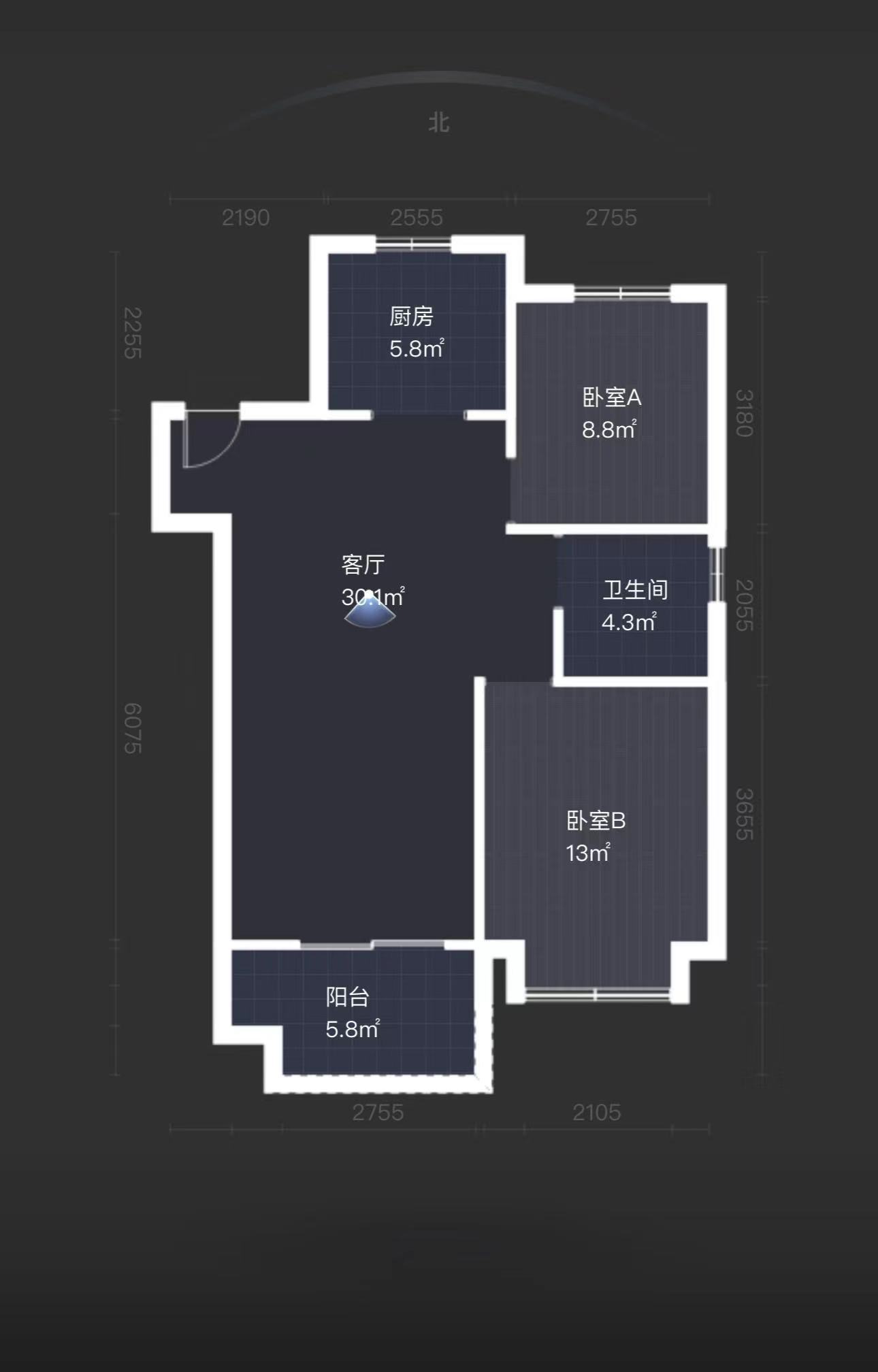 春晓熙岸 2室1厅1卫 85m&sup2;