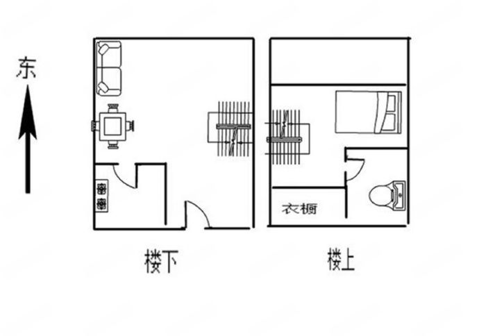 檀墅 1室1厅1卫 45m&sup2;