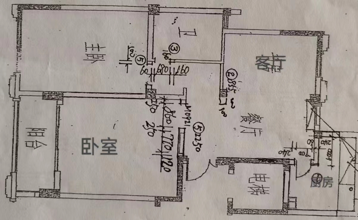 莱茵河畔 2室2厅1卫 105.65m&sup2;