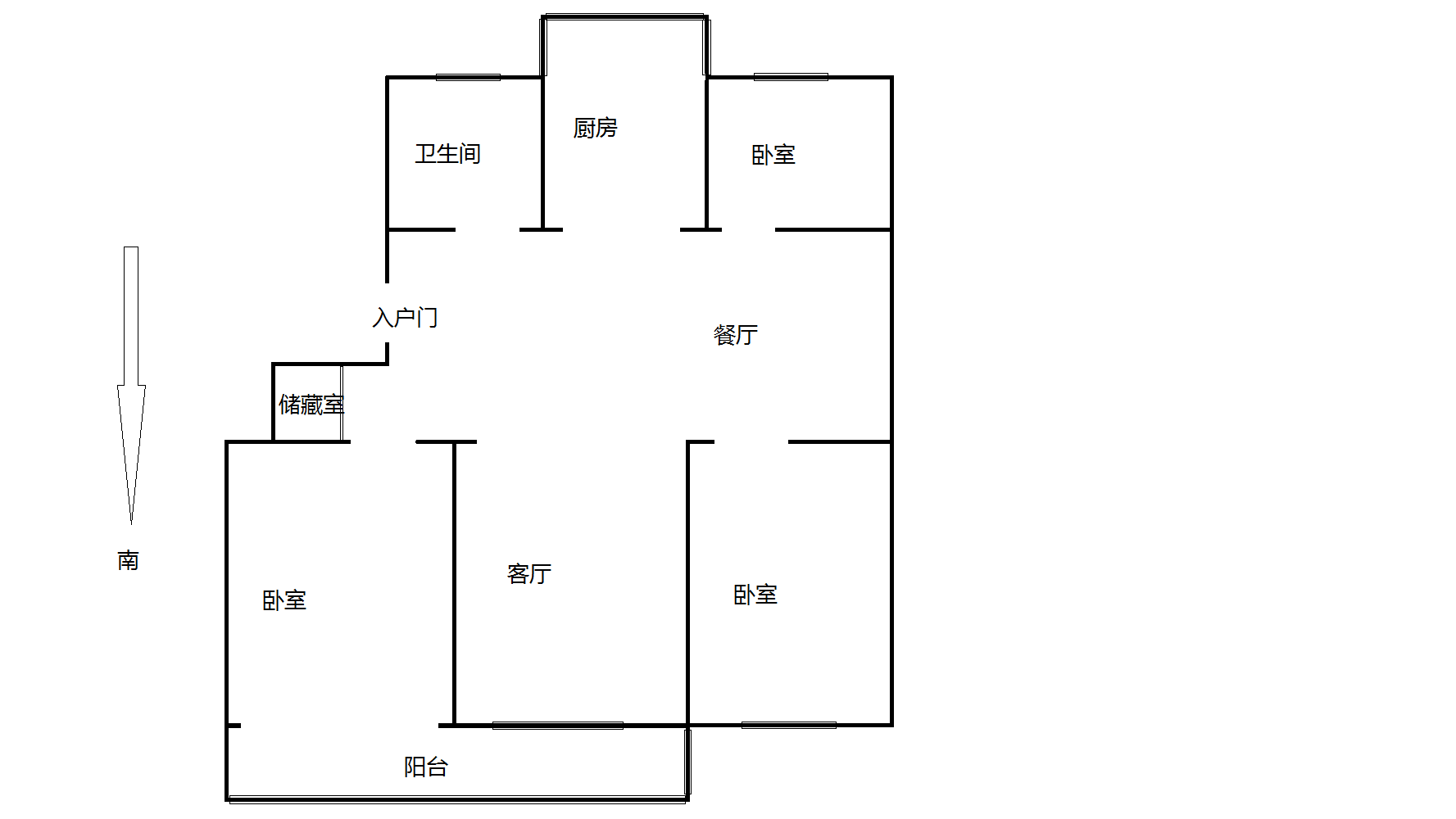 越江新村 3室2厅1卫 118m&sup2;