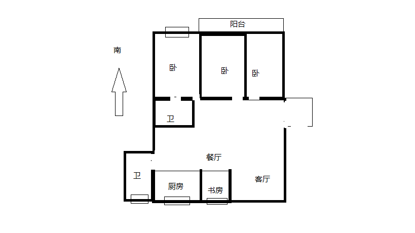 濠西园 4室2厅2卫 137.74m&sup2;