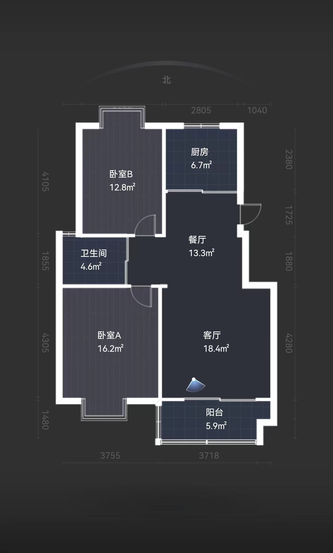 果园南苑 3室2厅1卫 93m&sup2;