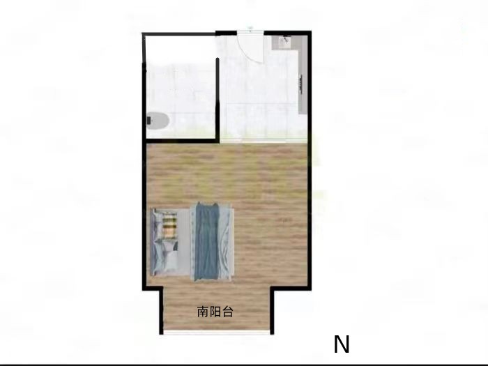 南通万达广场 1室1厅1卫 53.54m&sup2;