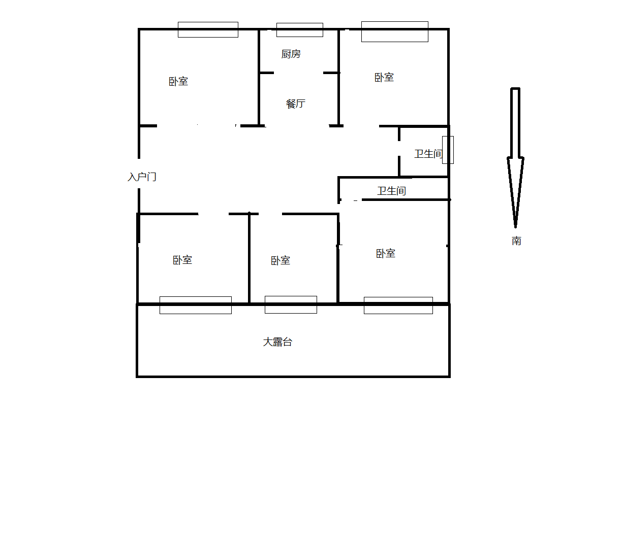 锦峰大厦 4室2厅2卫 165m&sup2;