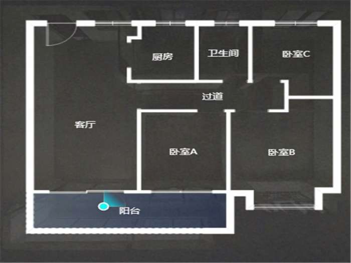 国城璟府 3室2厅1卫 108m&sup2;