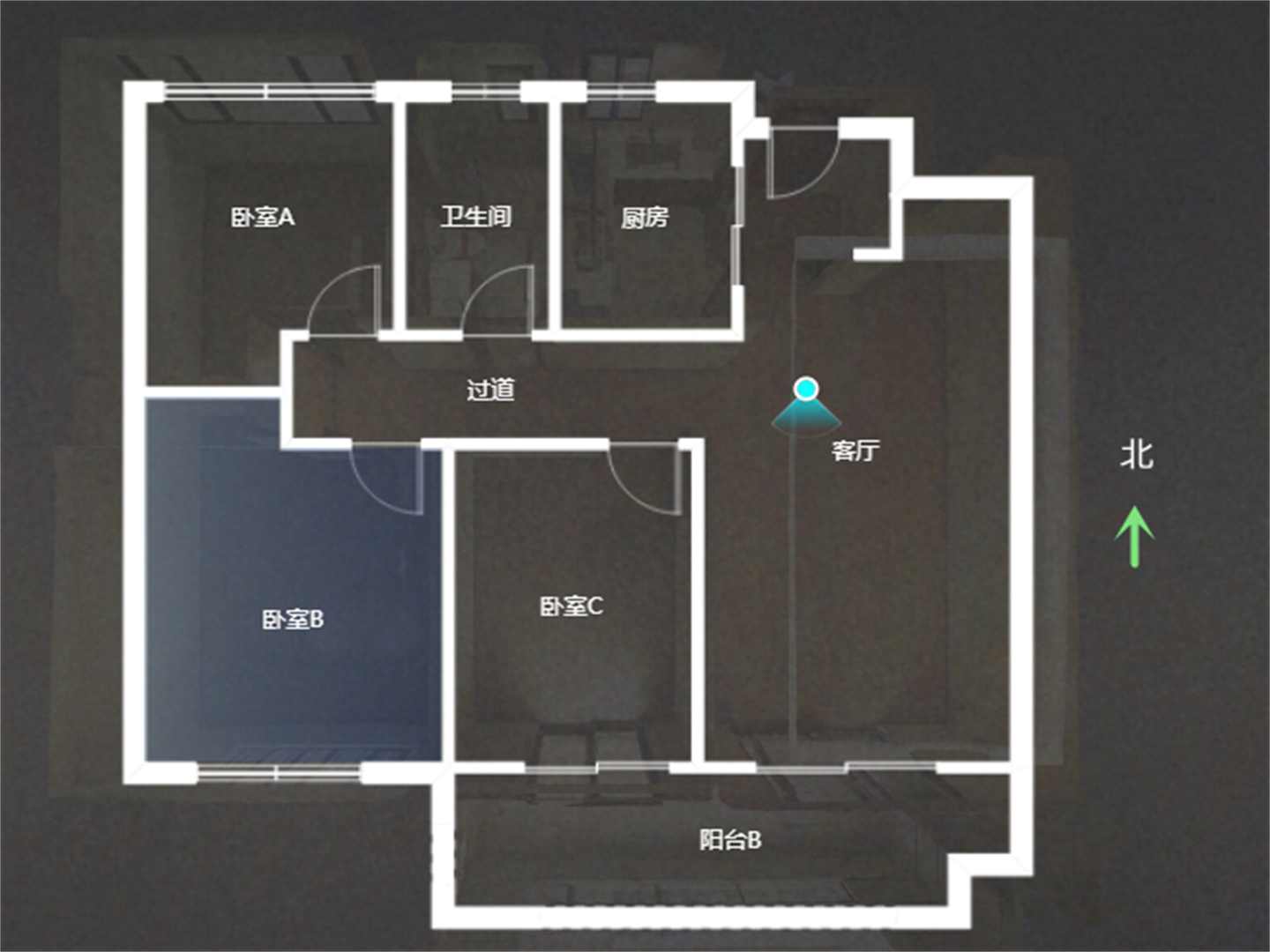 中创大都会 3室2厅1卫 96.47m&sup2;