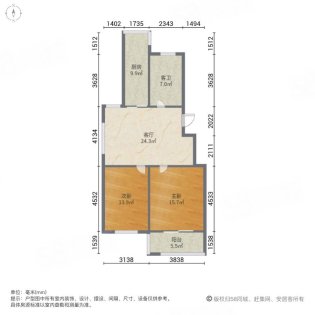 三里墩花苑四期 2室1厅1卫 80.00m&sup2;