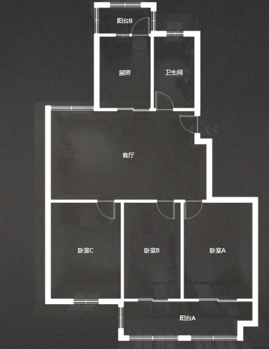 江海佳苑 3室2厅1卫 119m&sup2;