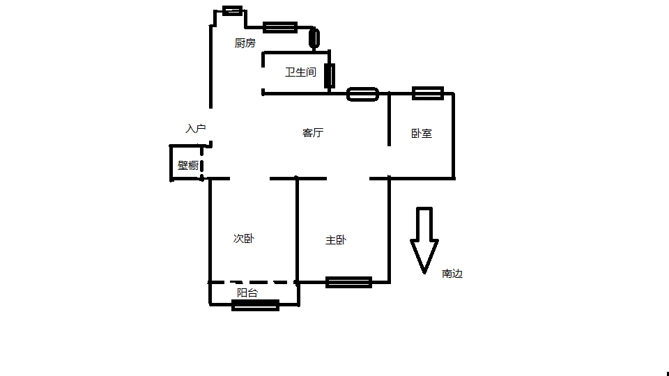 万象西园 2室1厅1卫 83m&sup2;
