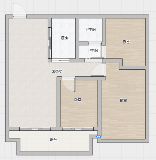 华禧铭苑 3室2厅1卫 101.34m&sup2;