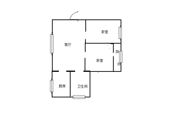 城南新村(崇川区) 2室1厅1卫 58m&sup2;