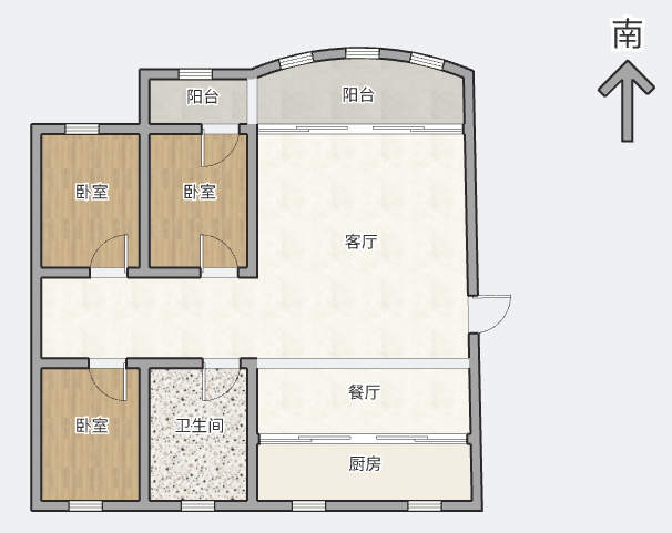 天龙逸园 3室2厅1卫 127.87m&sup2;