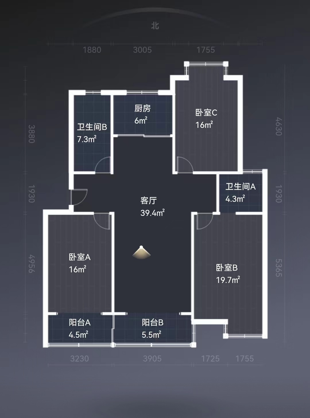 春晖花园 3室2厅2卫 135m&sup2;