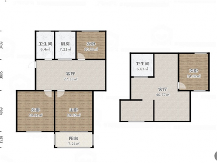 绿地新里城 4室2厅2卫 103m&sup2;
