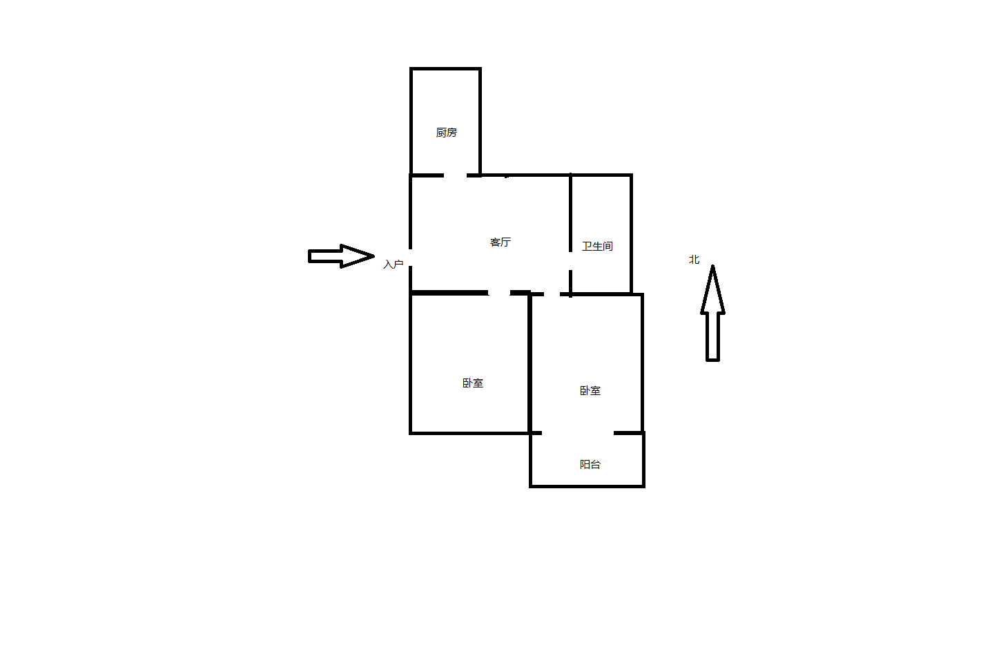 新建路新村（新建花苑） 2室1厅1卫 63m&sup2;