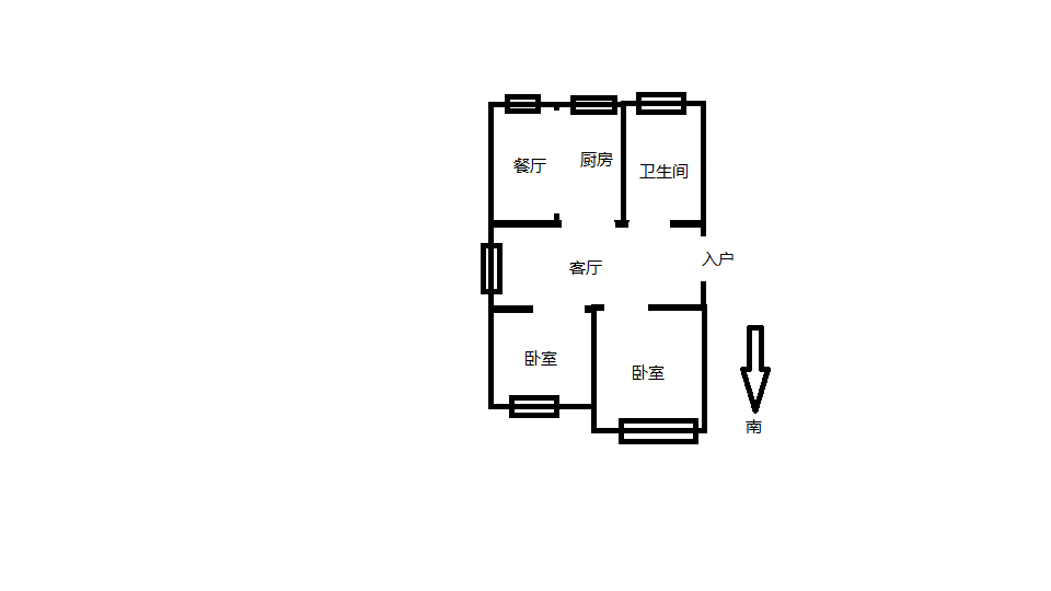 光明南村 3室2厅2卫 97.00m&sup2;