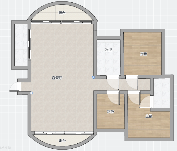 高迪晶城 3室2厅2卫 158m&sup2;