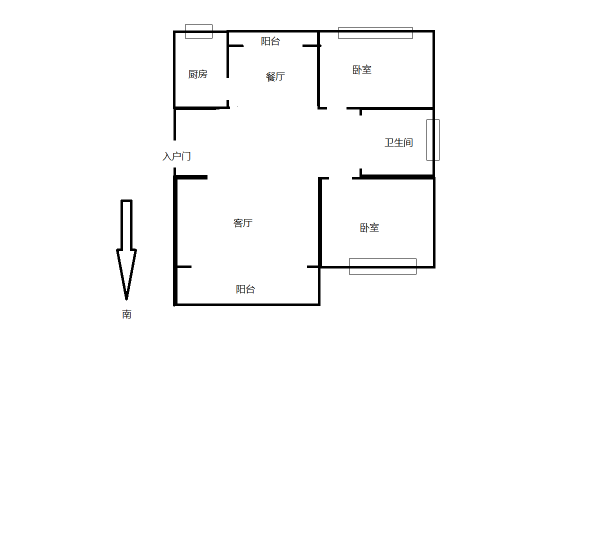 尚海湾 2室2厅1卫 94.7m&sup2;
