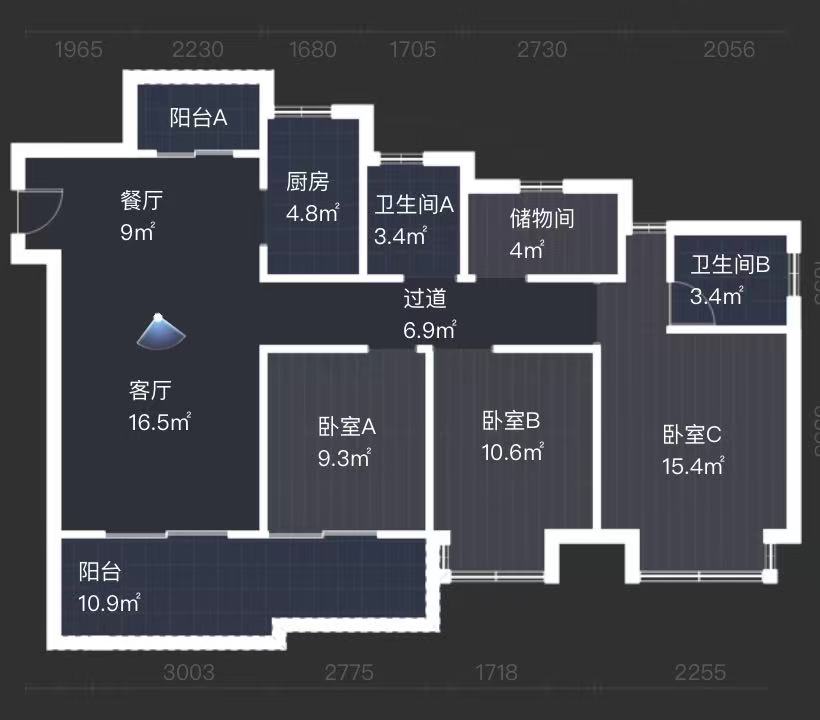 佳源都市 4室2厅2卫 128.49m&sup2;