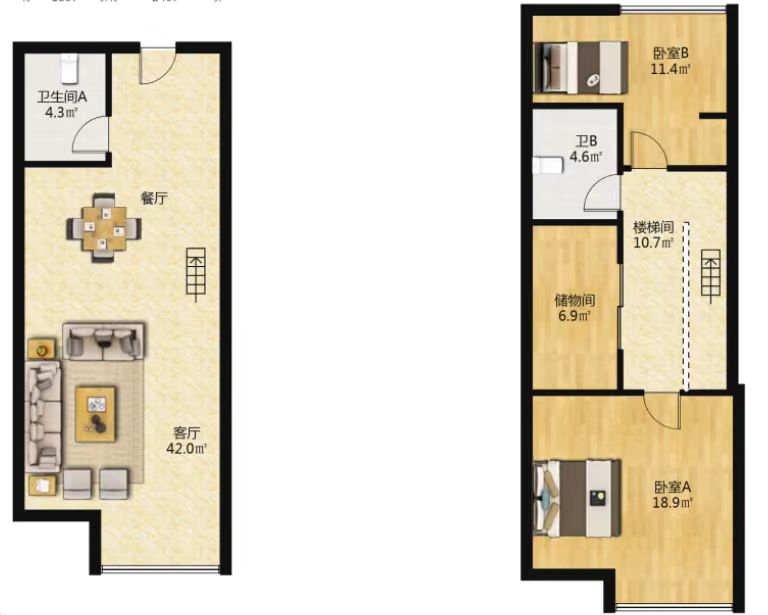 碧桂园云峯中心 2室2厅1卫 89m&sup2;