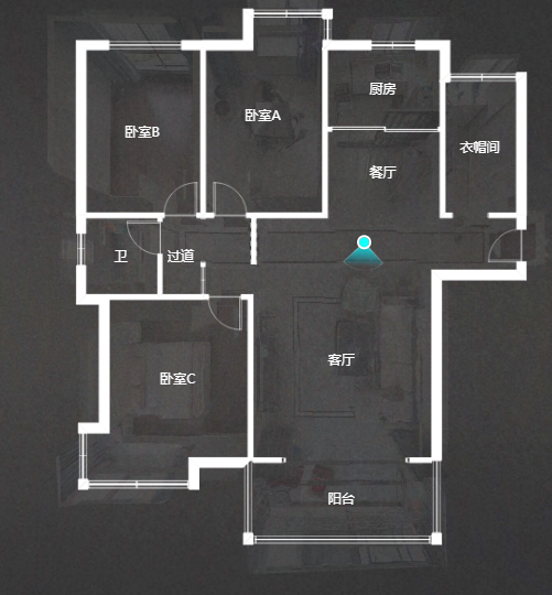 湖滨华庭 3室2厅1卫 110.00m&sup2;