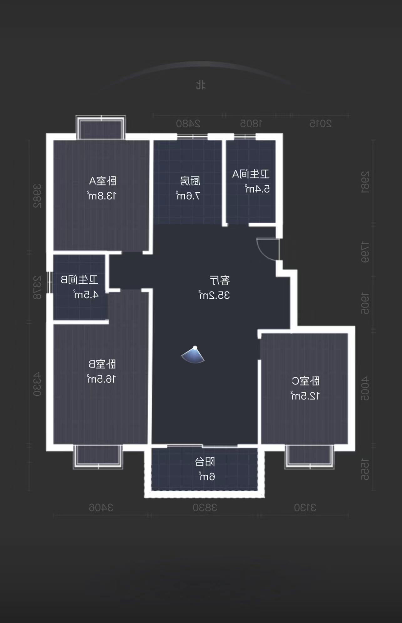 翠湖景苑 3室2厅1卫 107.8m&sup2;