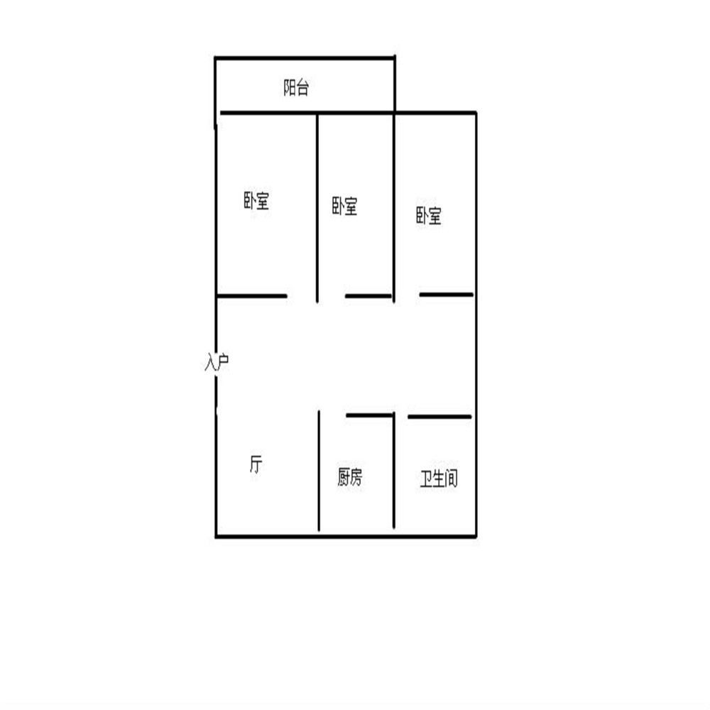 振兴中路 3室2厅1卫 130m&sup2;