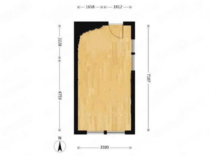碧桂园世纪滨江 1室1厅1卫 48.24m&sup2;