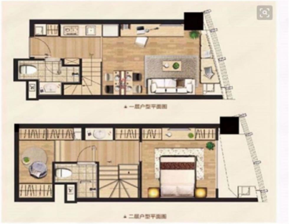 中南世纪城 2室1厅2卫 60m&sup2;