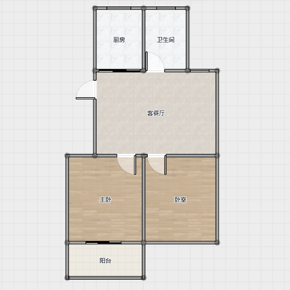 金韵华庭 2室1厅1卫 80m&sup2;