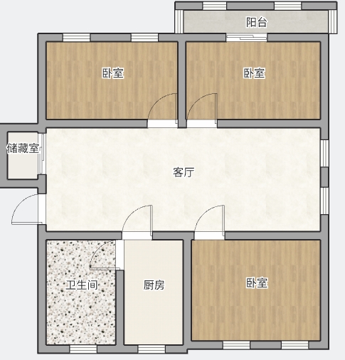 南园路11号小区 3室2厅1卫 93.09m&sup2;