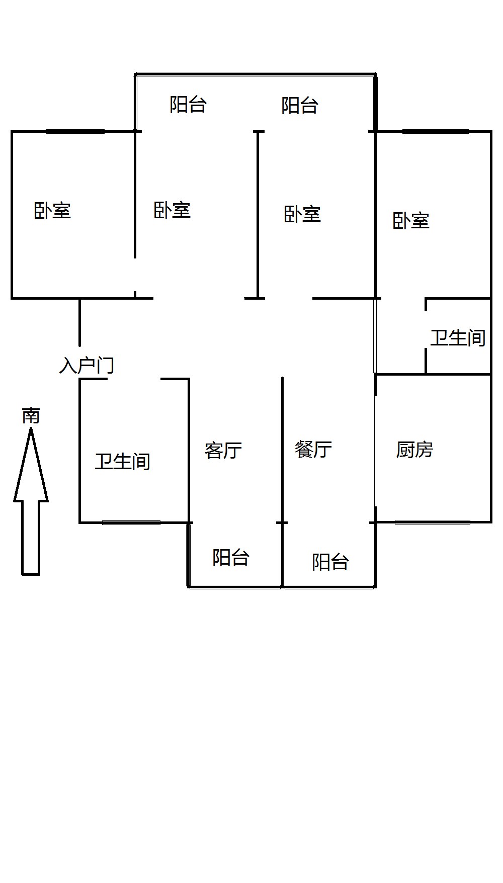 段家坝小园 4室2厅1卫 180.00m&sup2;