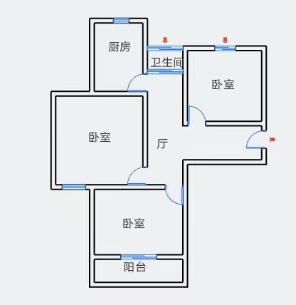 易家桥新村 2室1厅1卫 75m&sup2;