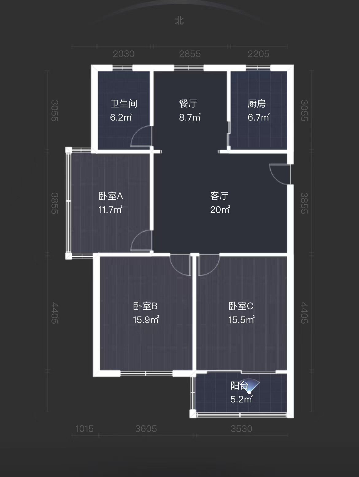 佳苑小区&middot;东 2室1厅1卫 108.00m&sup2;