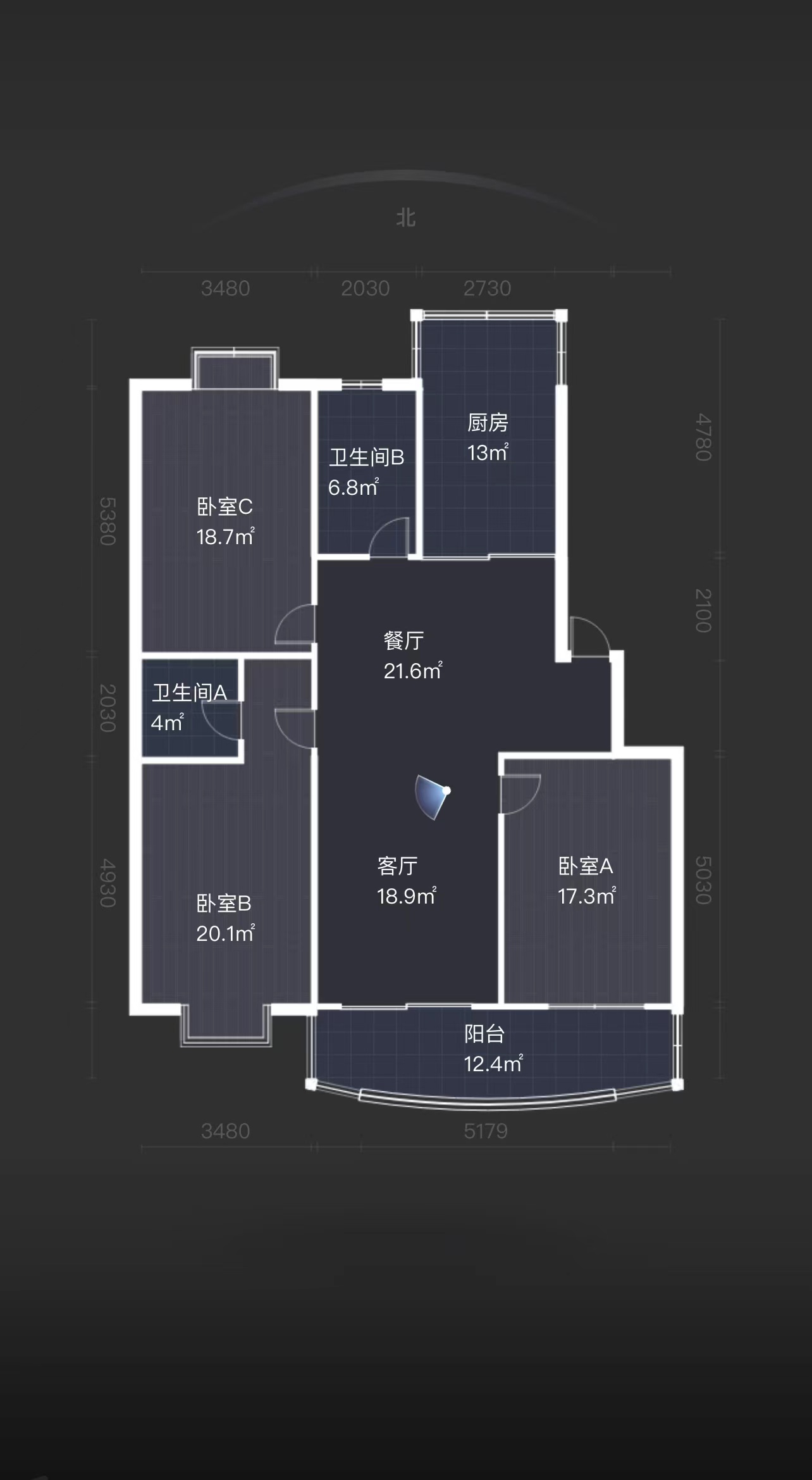 东大俪鑫 3室2厅2卫 158m&sup2;