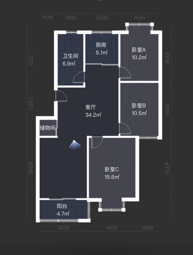 果园名居 3室2厅2卫 106.00m&sup2;