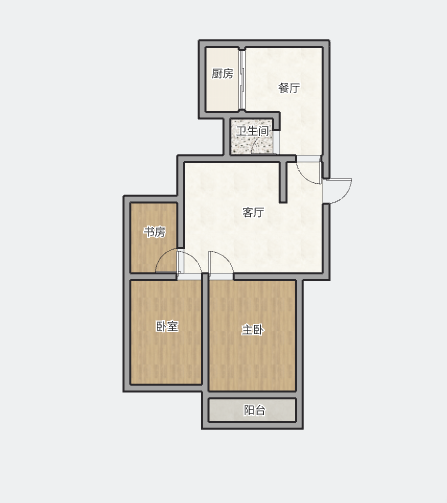 学田苑 3室1厅1卫 80m&sup2;